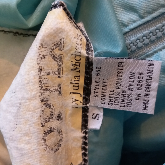 Optix by Julia Michael's Light Teal Wind Breaker Size S - Picture 7 of 8